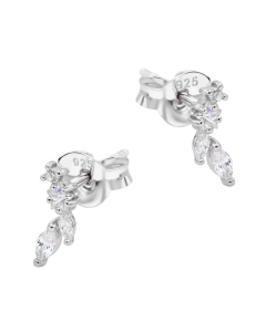 Dewdrop Elegance Silver Stud Earring STS-6950